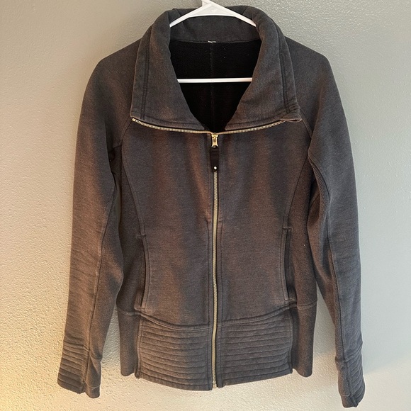 Lululemon Dark Grey Zip Up Gold Zipper - Picture 2 of 5